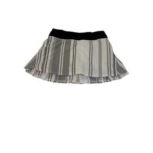 Striped Black and Gray Women's Skirt
